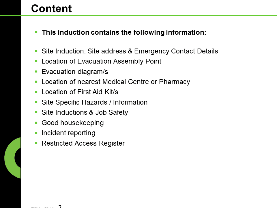 CBRE Site Inductions