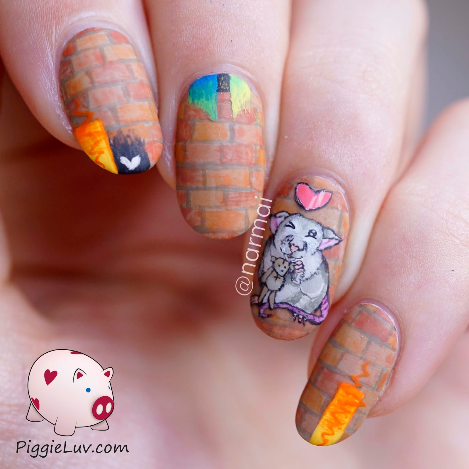 PiggieLuv Streetrat Aramis nail art
