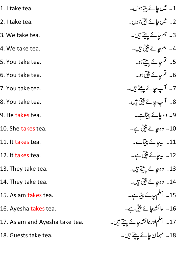 PRESENT INDEFINITE TENSE