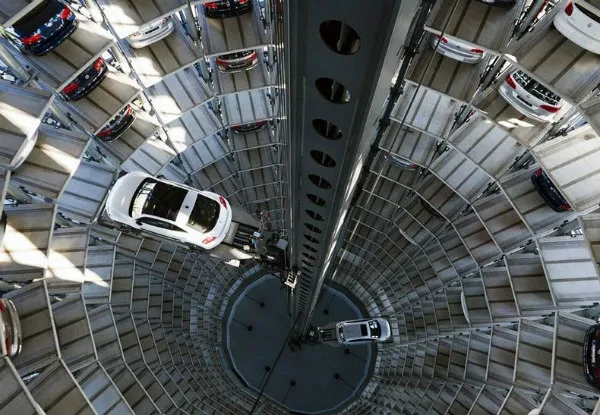 The Volkswagen’s Car Towers in Wolfsburg
