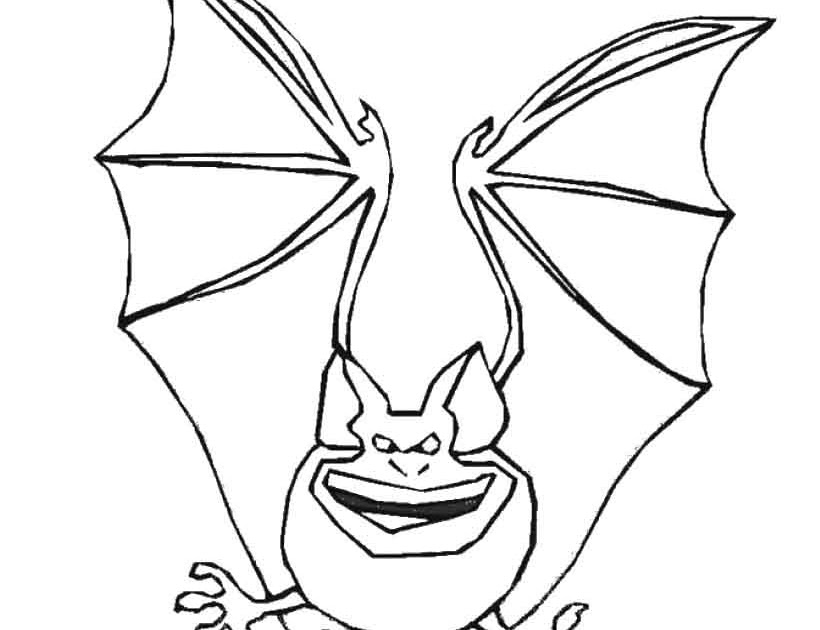 Halloween Bat Coloring Pages : Bats Cute Smile
