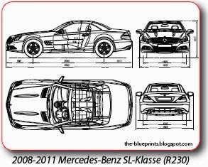 Mercedes-Benz A-Class W169 vector drawing