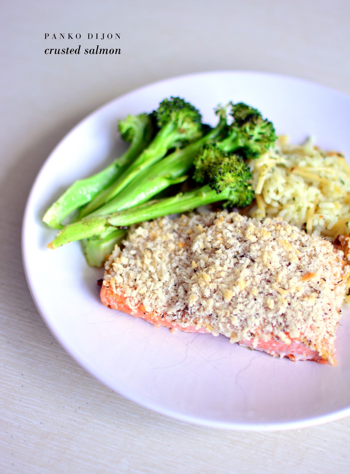 lizzy write panko dijon crusted salmon