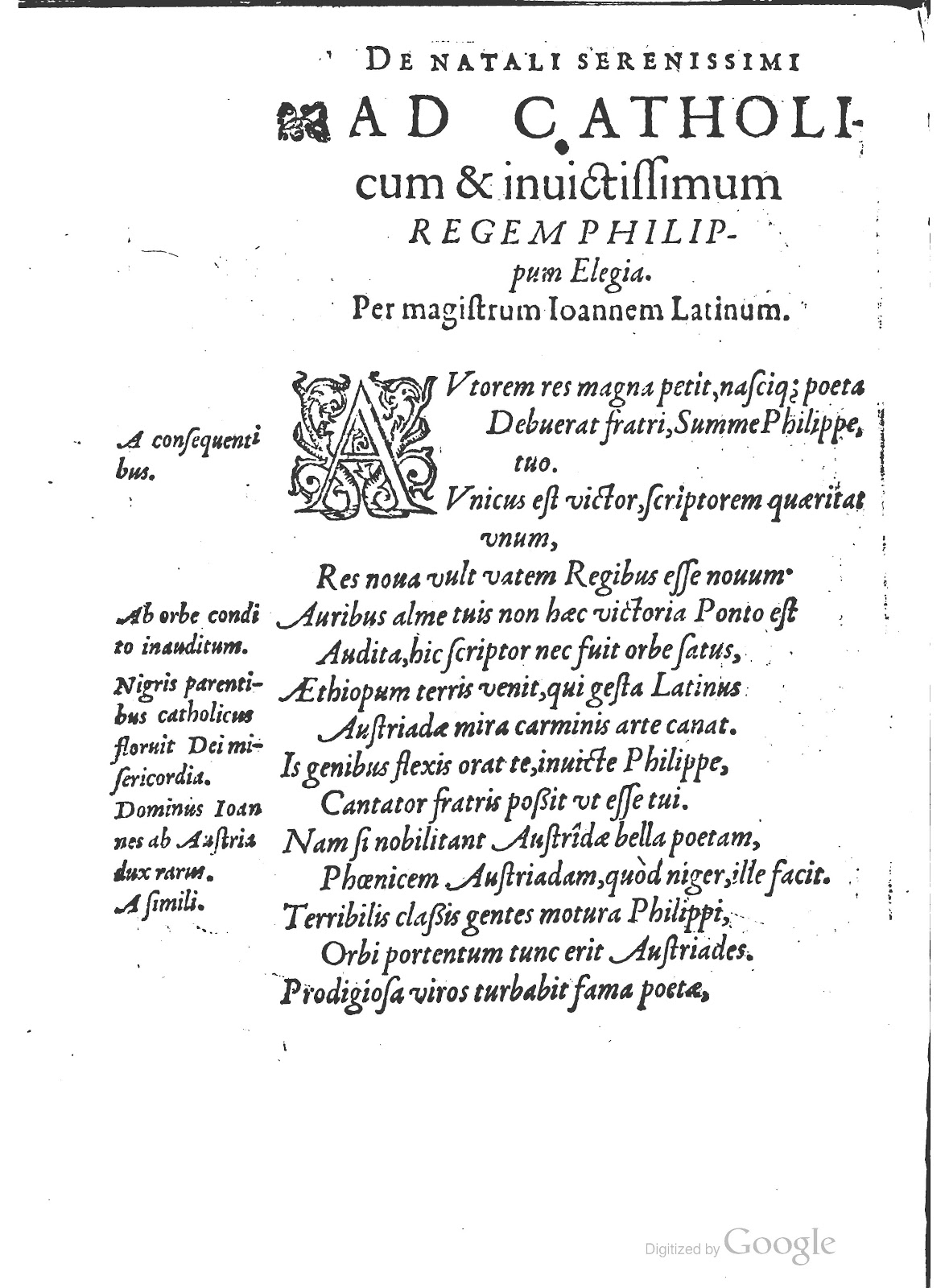 Renaissance Latin Poem of the Week