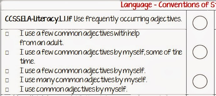 First Grade ELA Common Core Differentiated Checklists First Grade ELA Common Core Differentiated Checklists
