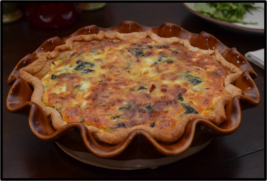 A Texas Belle Swiss Chard & Pancetta Quiche