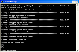 Usando o avrdude para ler os flags e fuses - clique para ampliar