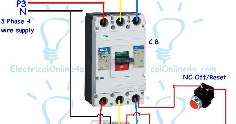 Contactor Wiring Guide For 3 Phase Motor With Circuit Breaker, Overload