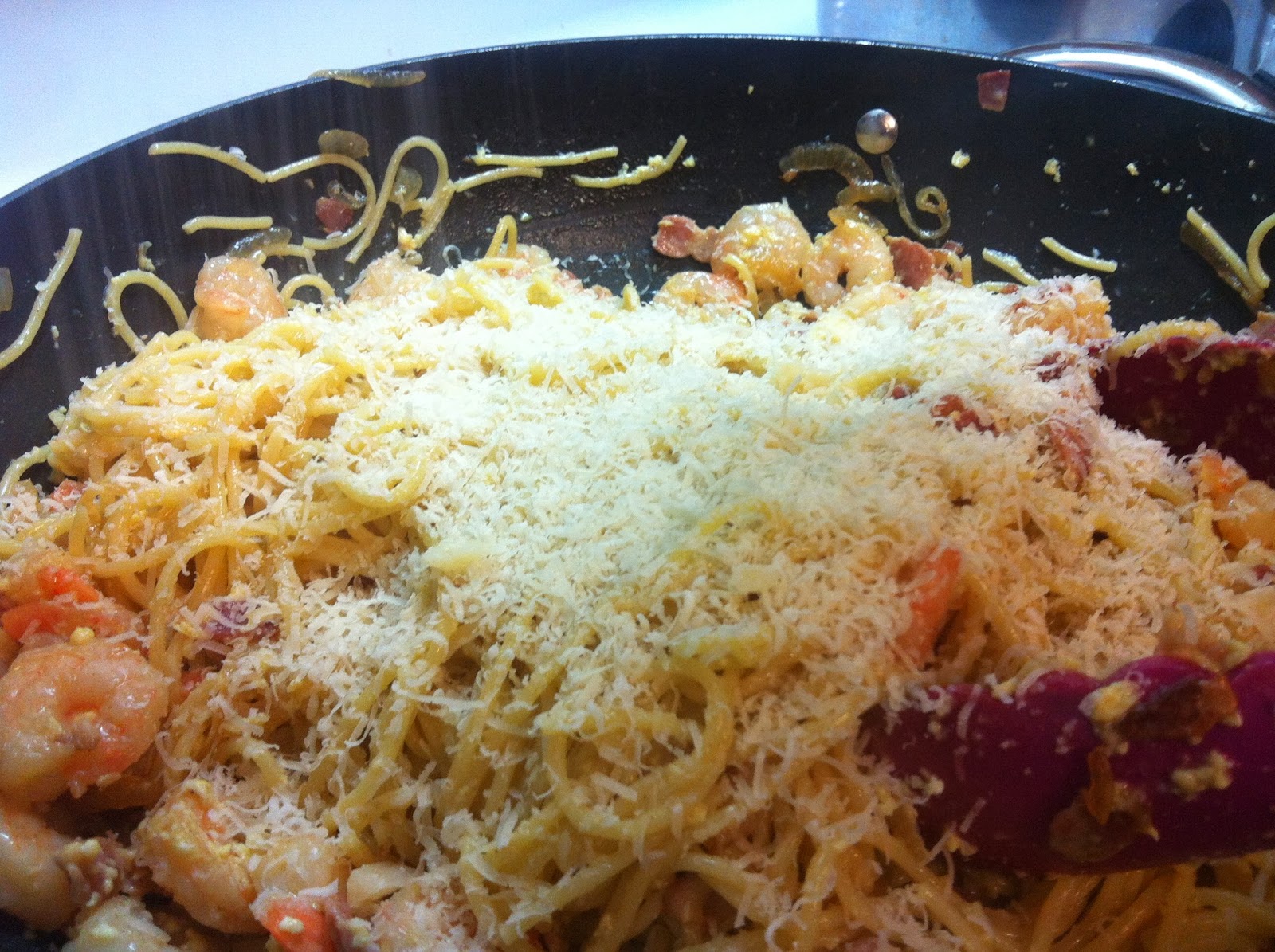 My Food Infatuation Shrimp and Bacon Carbonara