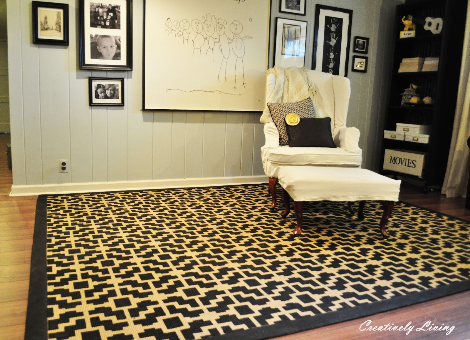 Stenciled Rug Tutorial Creatively Living Blog