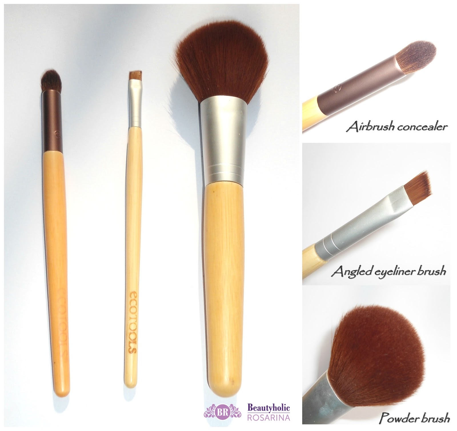 Beautyholic Rosarina Reseña Brochas Ecotools