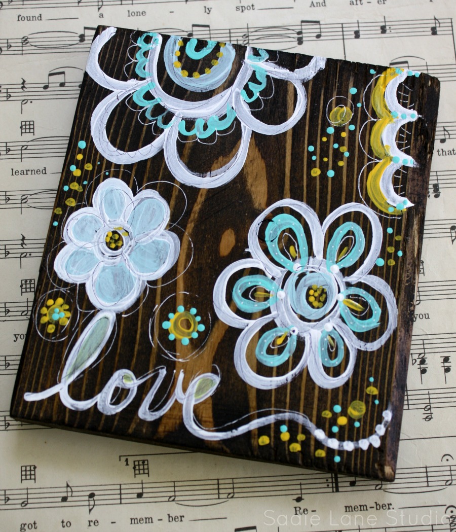 Sadie Inspired Stained Wood Canvas