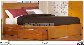 Tempat tidur jati minimalis laci coco Tempat tidur jati minimalis laci coco