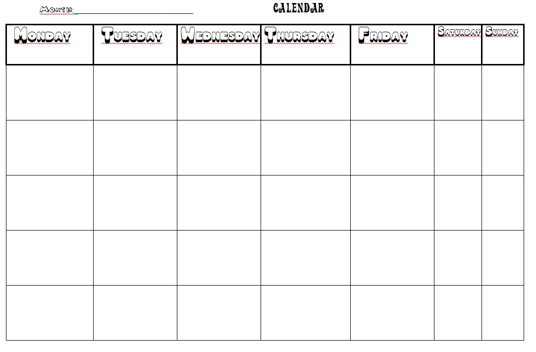 Free Weekly Schedule Template For Word