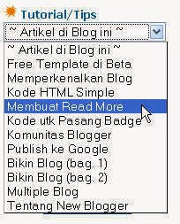 Cara Membuat Dropdown Menu atau Pulldown Menu di Postingan Blog Cara Membuat Dropdown Menu atau Pulldown Menu di Postingan Blog