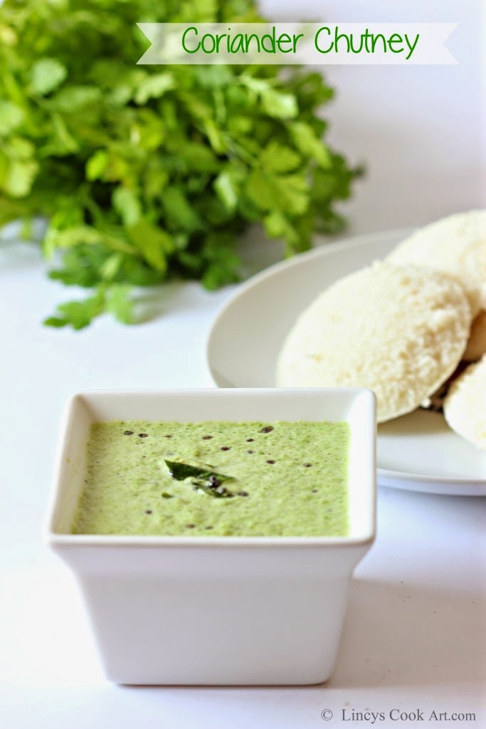 Coriander Chutney(with coconut) Lincy's Cook Art
