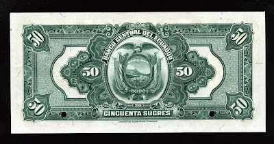 Billete Ecuador cincuenta Sucres