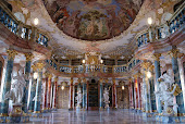 La bibliothèque de Wiblingen Monastery en Allemagne
