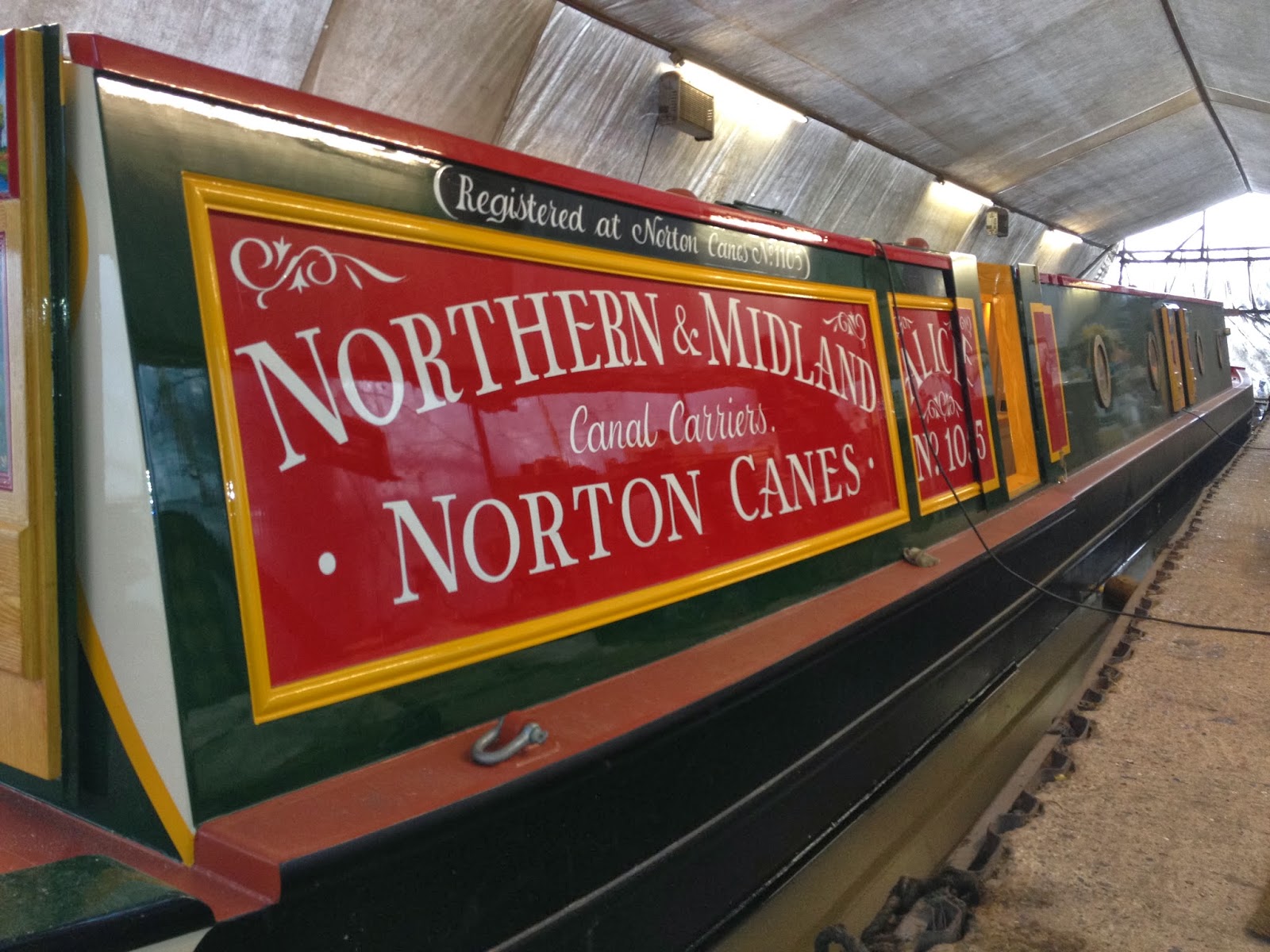 Narrowboat Alice Boat lettering part one