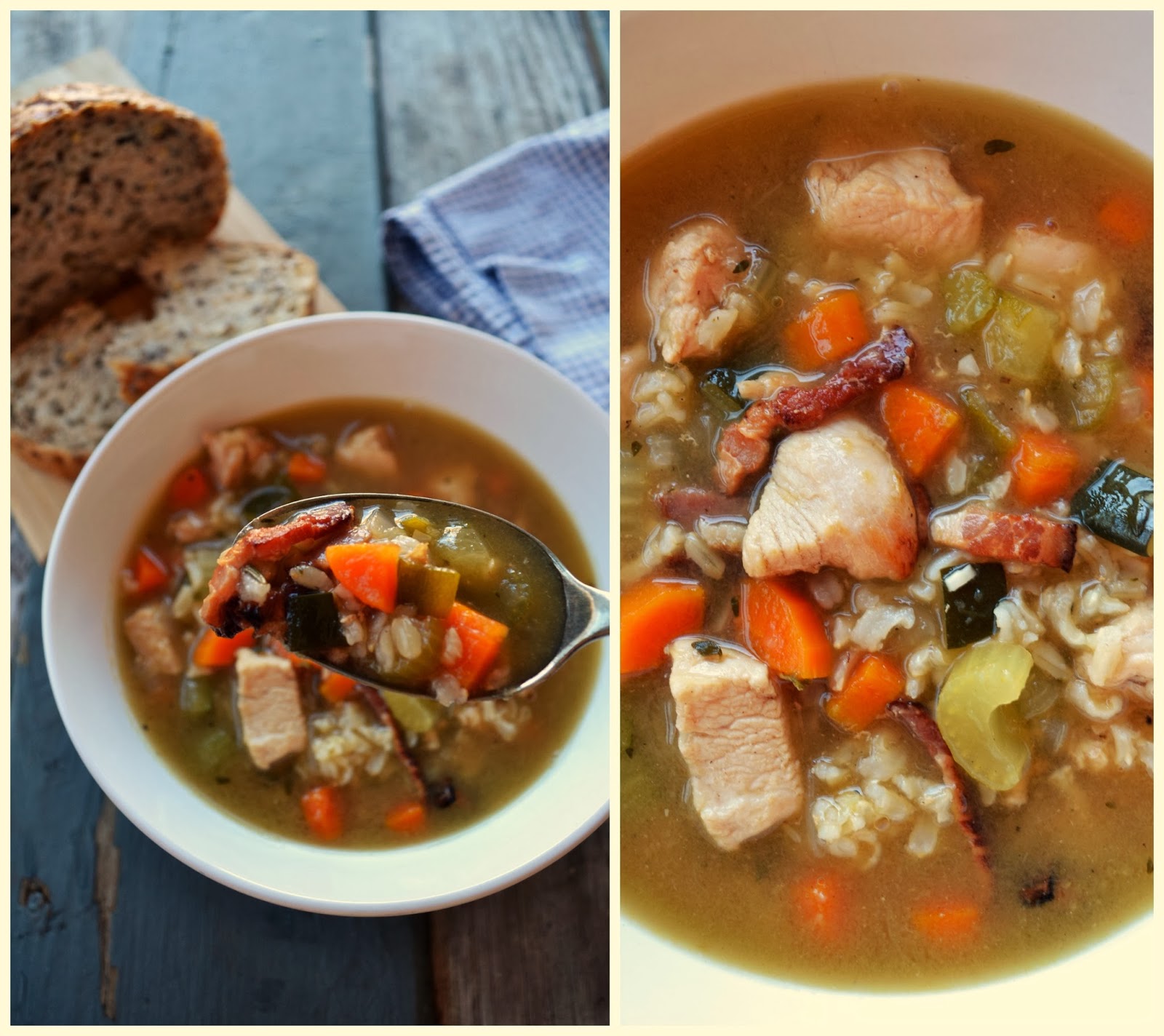 Chicken, vegetable & rice soup