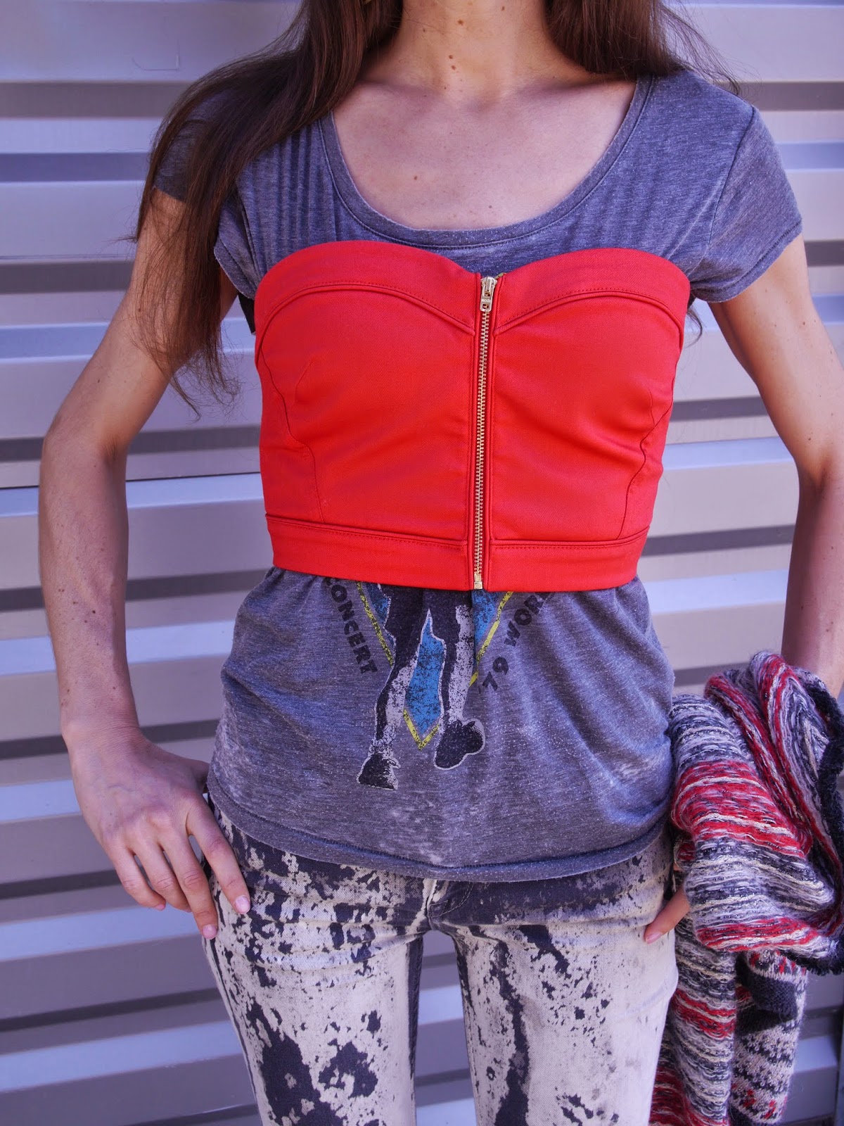 Fashion Musings Diary Bustier Over Tee