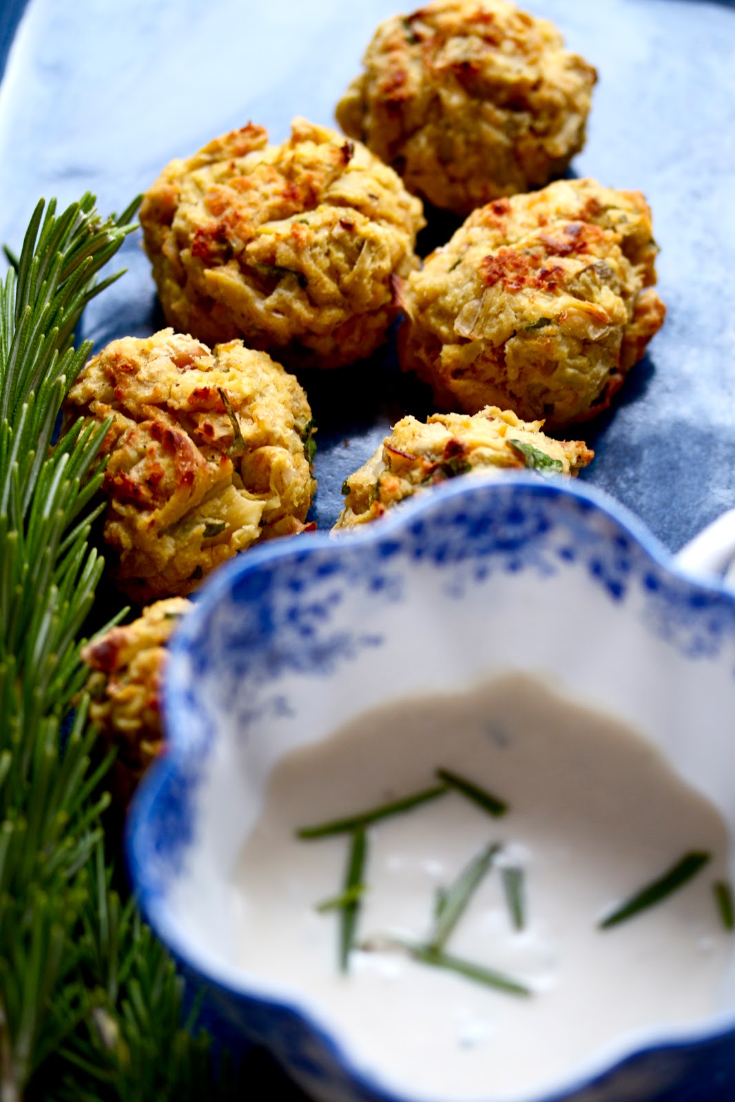 Smith's Vegan Kitchen ChickpeaArtichoke Bites with Rosemary Aioli