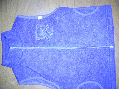 chaleco de polar con cierre y bordado polar para bebes, chaleco con cierre,