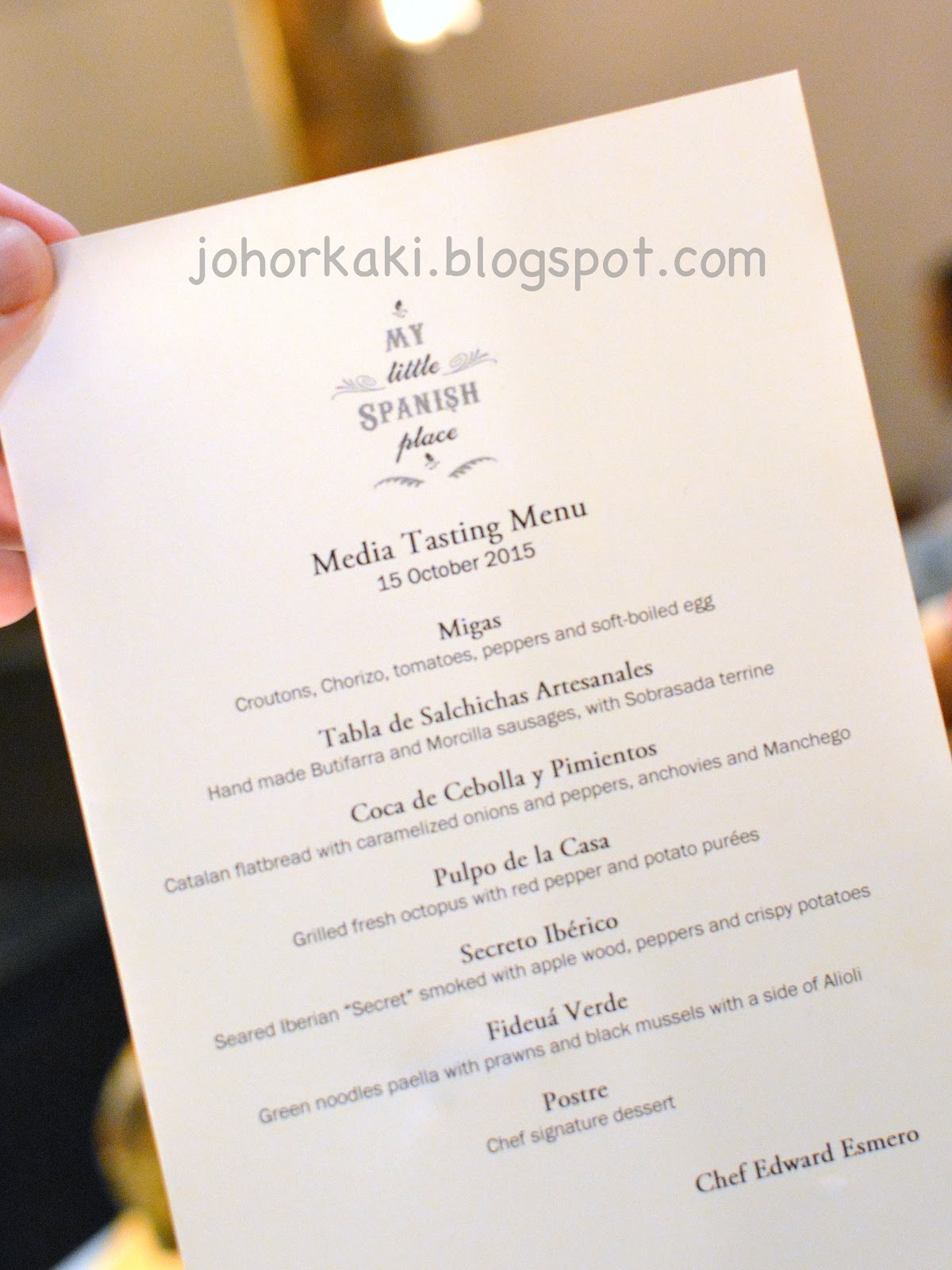 My Little Spanish Place at Boat Quay Singapore JK1277 Johor Kaki