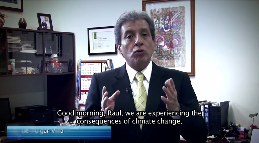 圖：祕魯環境部長在該國的影片中登場。