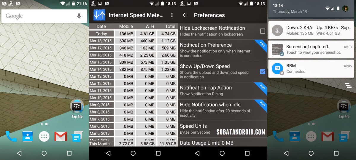 Cara Menampilkan Notifikasi Kecepatan Download & Upload di Status Bar Android