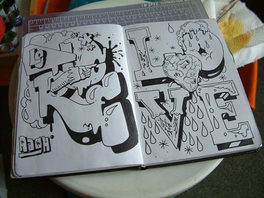 Graffiti sketches Blackbook