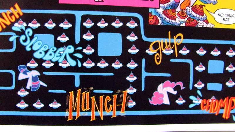 But where are the power pills? Twilight and Pinkie as Pac-man characters