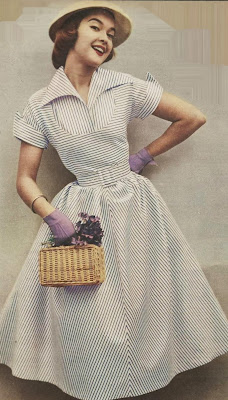 1950s vintage striped dress