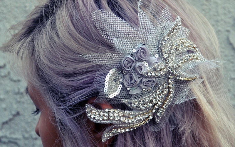 Shine Trim Wedding DIY Tulle Flower Hair Comb