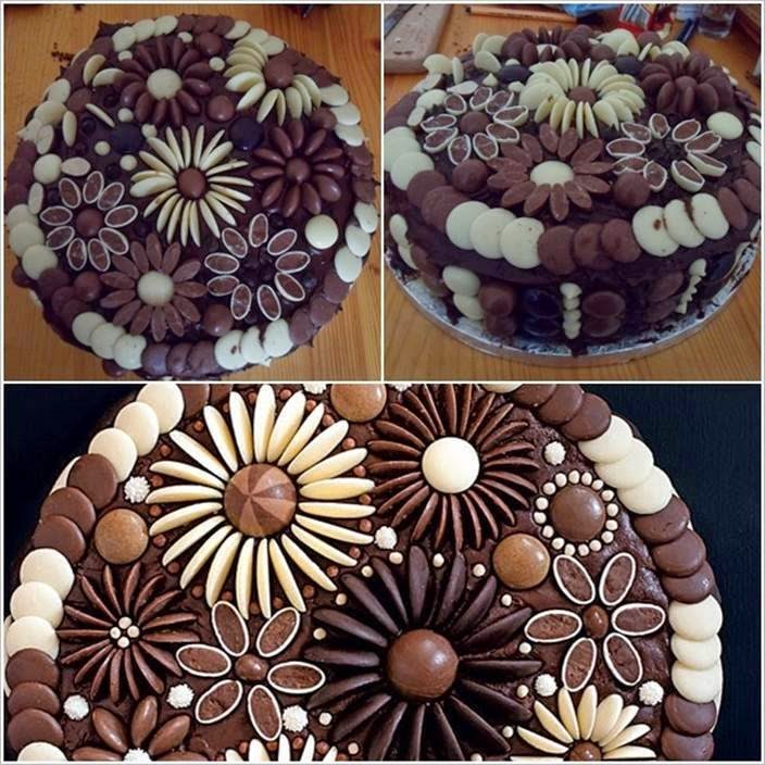 DIY Chocolate Button Cakes Decoration Creative Ideas