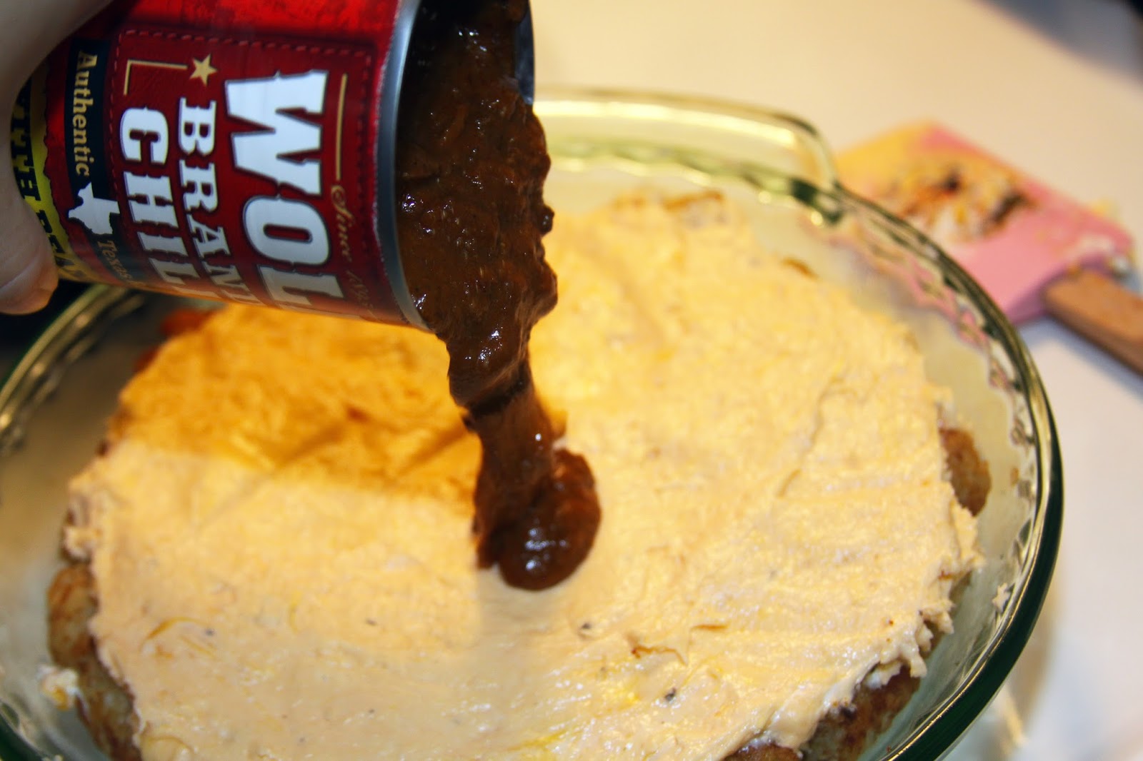 For the Love of Food Homegating Chili Cheese Tater Tot Dip