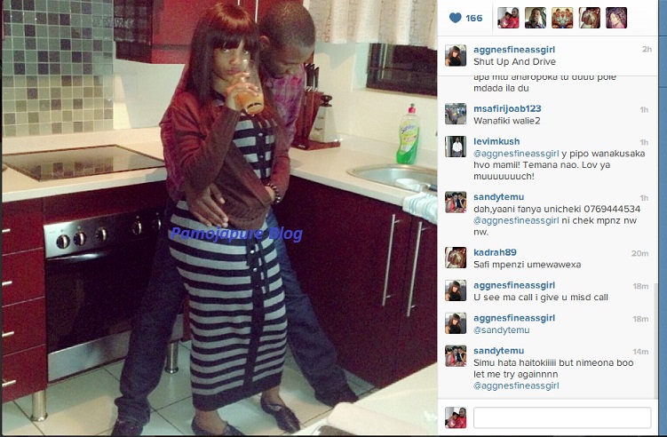 agnes masogange aliipost picha hii akiwa ameandika shut up and drive