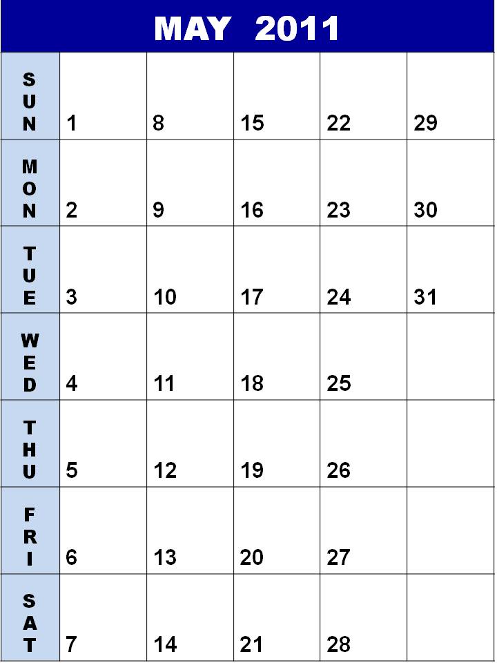 may calendar 2011 blank. blank calendar 2011 may. may calendar 2011 blank.
