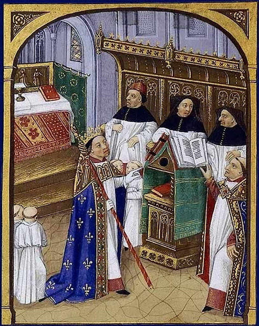 Roberto II o Piedoso, Grandes Chroniques de France, século XV, BNF Roberto II o Piedoso, Grandes Chroniques de France, século XV, BNF