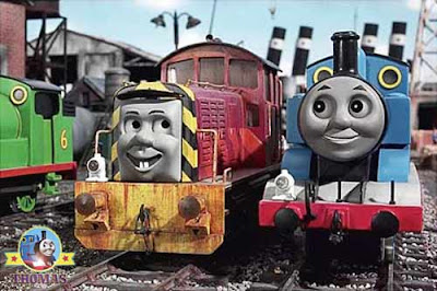 Thomas the tank engine and friends Salty the dockyard diesel in Day of the diesels CGI film for kids