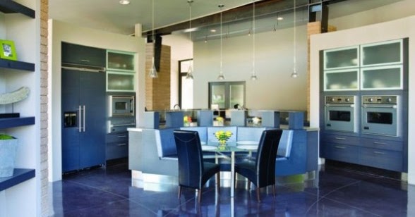 Disenos De Azulejos Azules De Interiores Para Piso