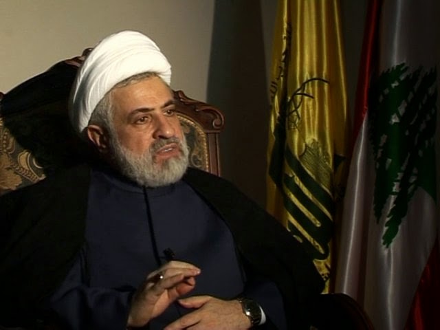 Cheikh Naïm Kassem, le numéro deux du Hezbollah (capture d'écran, AFP-TV)