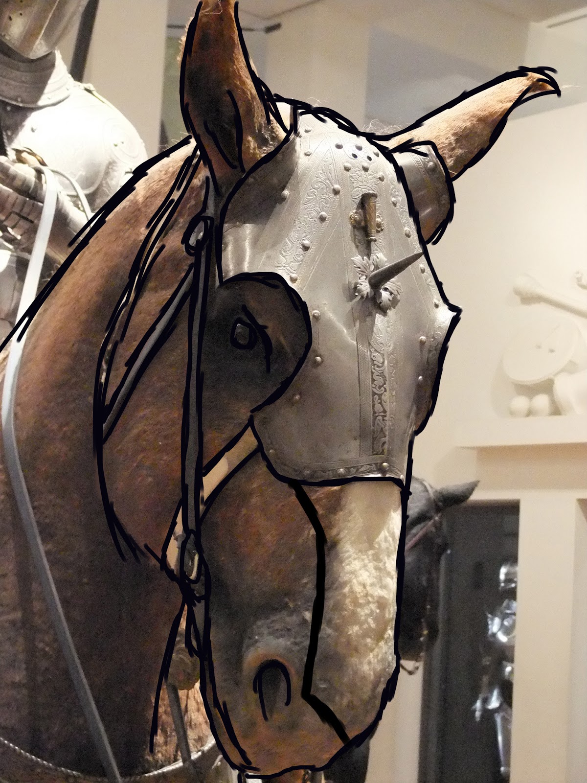 Applied Drawing and visualization Prop task Horse helmet