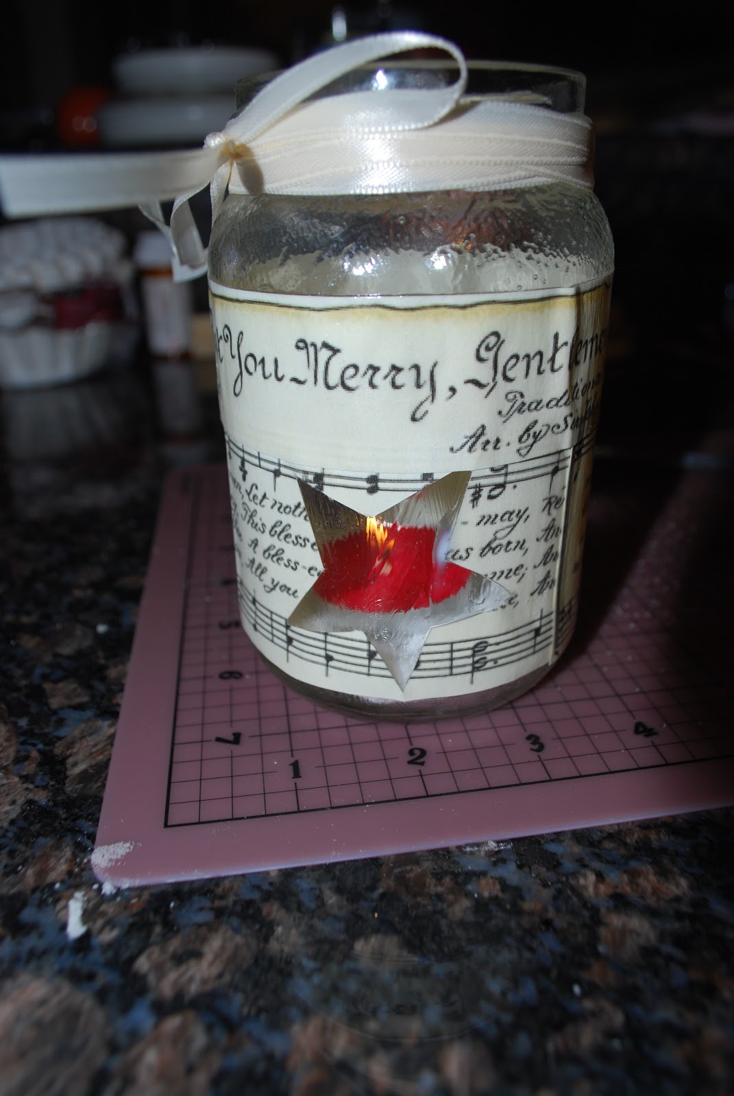 Crafty Mimzy Christmas Carol Candle Holder
