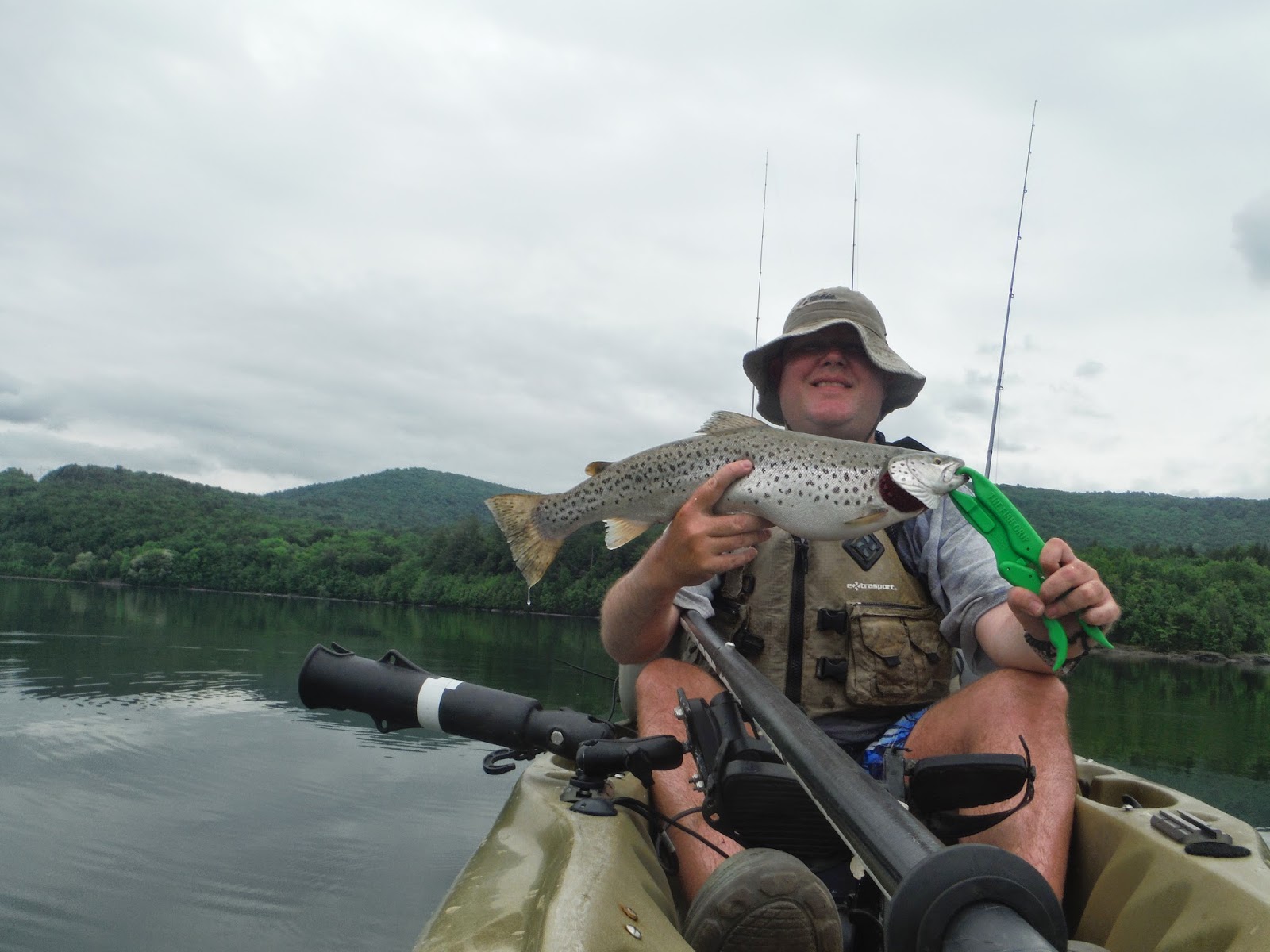 Long Island Kayak Angler Kayak Fishing for Brown Trout Pepacton