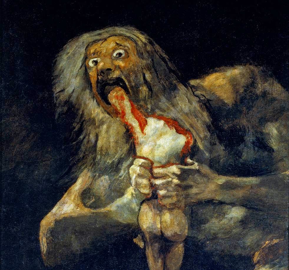 F. Goya : Saturne dévorant un de ses fils (1819-1823)