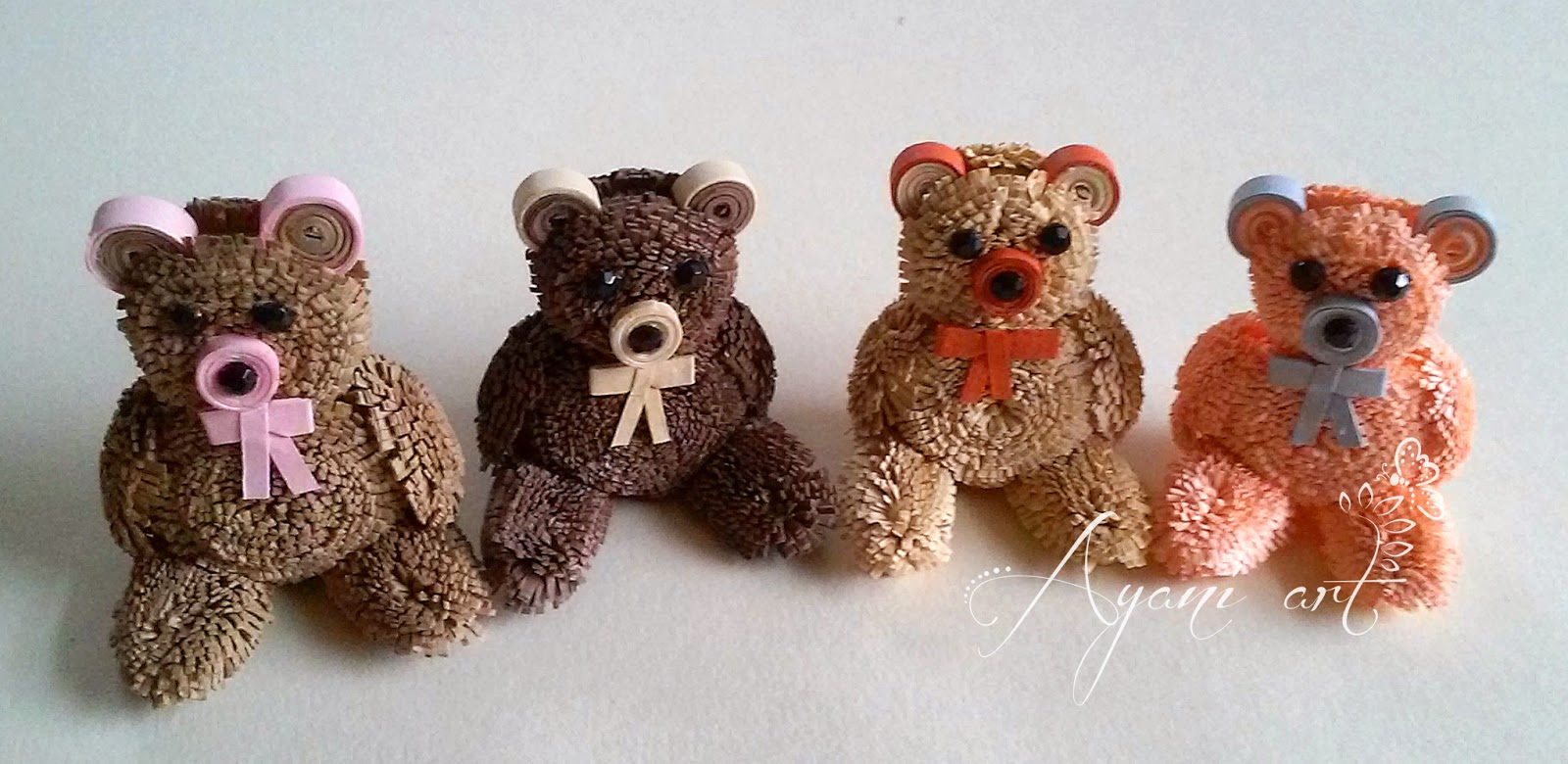 Ayani art Quilling Teddy Bears