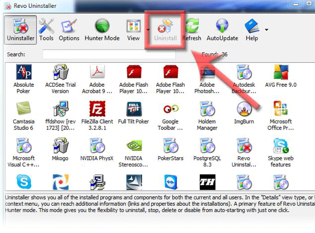 Revo Uninstaller Freeware