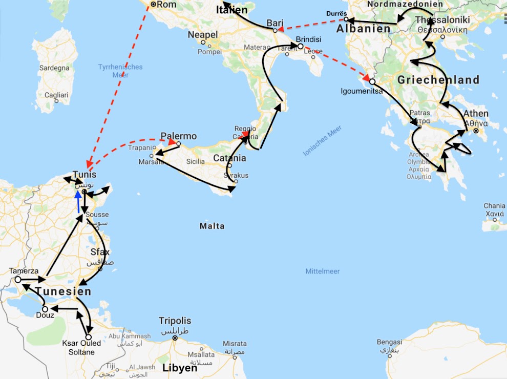 Tunesien  Italien Griechenland  (Teil 2)