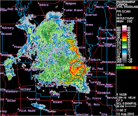 Radar image of Winnipeg